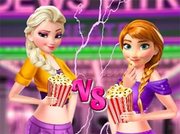 Elsa and Anna Movie Night