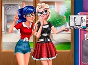Ladybug and Elsa College Fashion