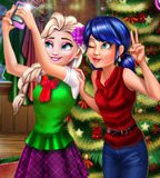 Hero And Ice Queen Xmas Selfie
