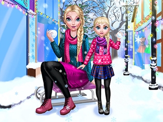 Mommy Elsa Winter Day
