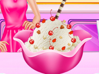 Elsa Homemade Ice Cream Cooking