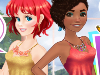 Ariel and Moana Princess on vacation