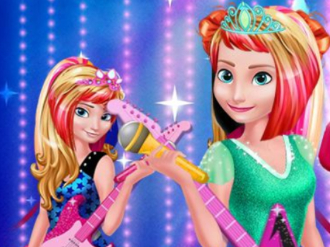 Elsa and Anna Royals Rock Dress