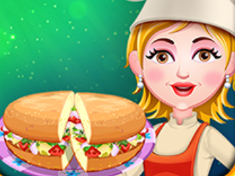 Baby Hazel and mom cooks Tortas
