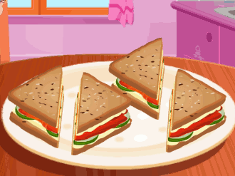 Cooking Salmon Sandwiches with Baby Hazel