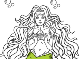 Kawaii Mermaids Coloring book game