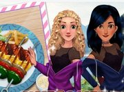 Jasmine and Rapunzel on Camping