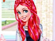Princesses Colorful Braids And Pedicure