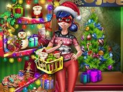 Dotted Girl Christmas Shopping