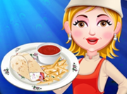 Cooking Gyros with Baby Hazel