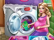 Mom Washing Clothes