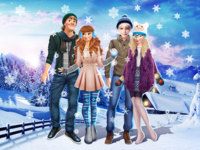 Icy Couples Winter Time
