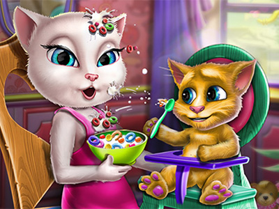 Kitty Toddler Feeding Time