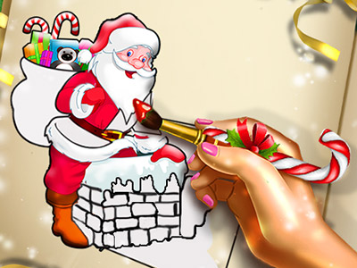 Santa Christmas Coloring