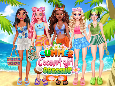 Summer Coconut Girl Dress Up